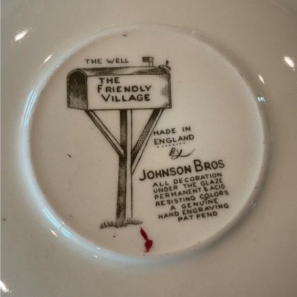Vintage Johnson Bros Friendly Village Jumbo Oversized Cup/Saucer Good Condition - Picture 3 of 12